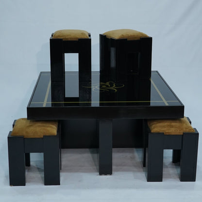 Center Table With Four Mini Stools