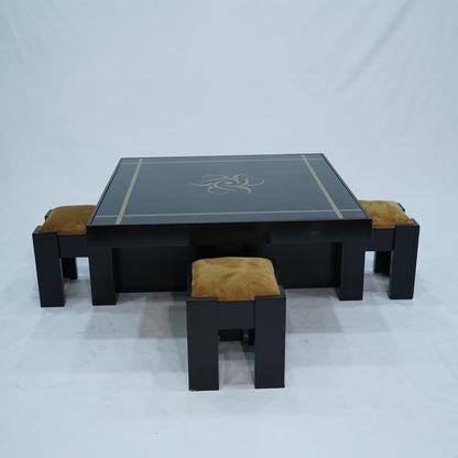 Center Table With Four Mini Stools