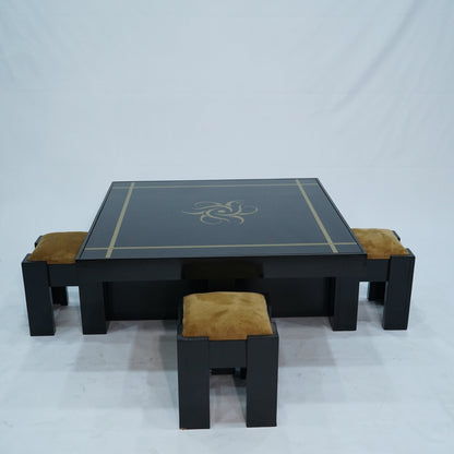 Center Table With Four Mini Stools