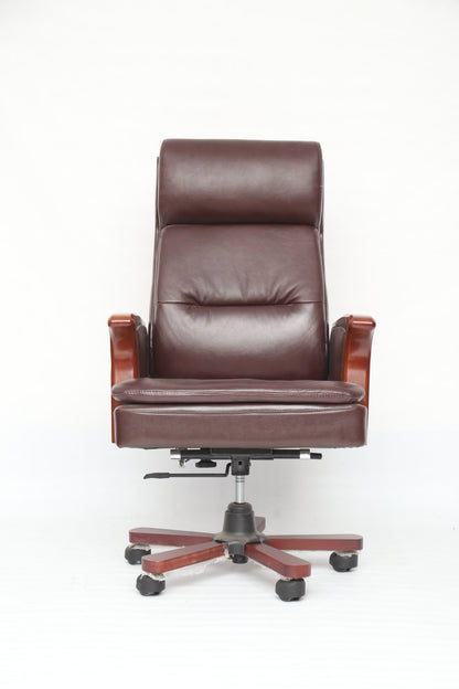 Executive Master Wooden Revolving Chair – Luxury and Comfort for Your Workspace