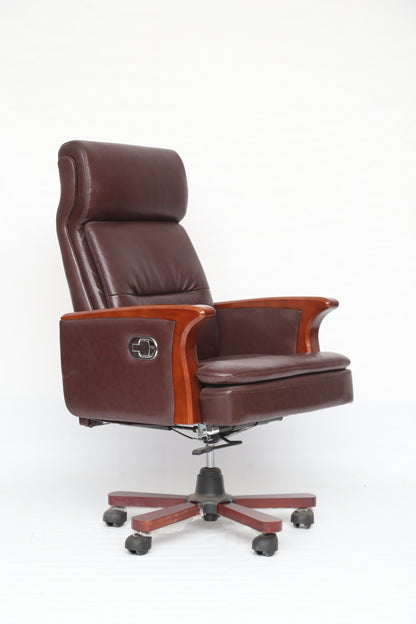 Executive Master Wooden Revolving Chair – Luxury and Comfort for Your Workspace