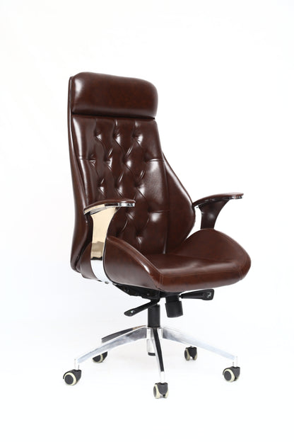 Premium Leather Revolving Chair – Elegant Design with Ultimate Comfort