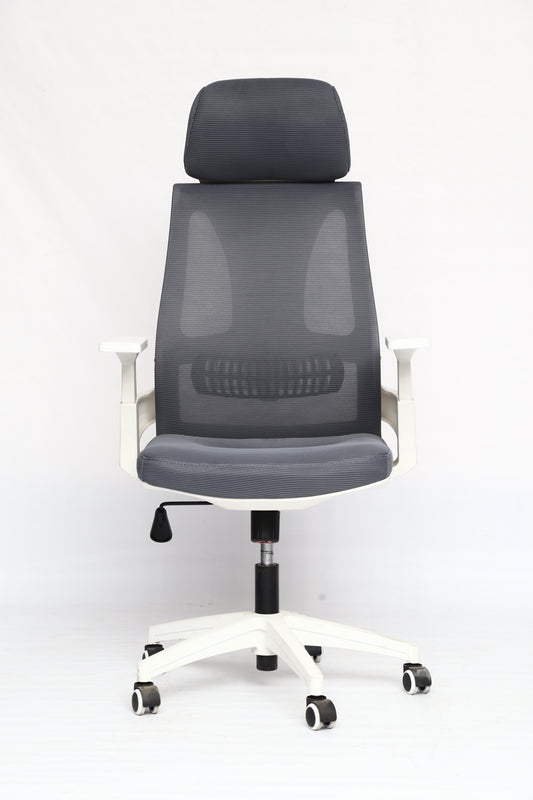 White Mesh Revolving Chair – Ergonomic and Stylish Desktop Seating