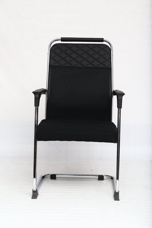 Premium Leather Visitor Chair – Stylish Comfort for Reception and Office Spaces