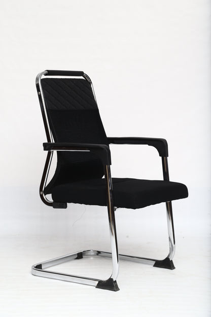 Premium Leather Visitor Chair – Stylish Comfort for Reception and Office Spaces